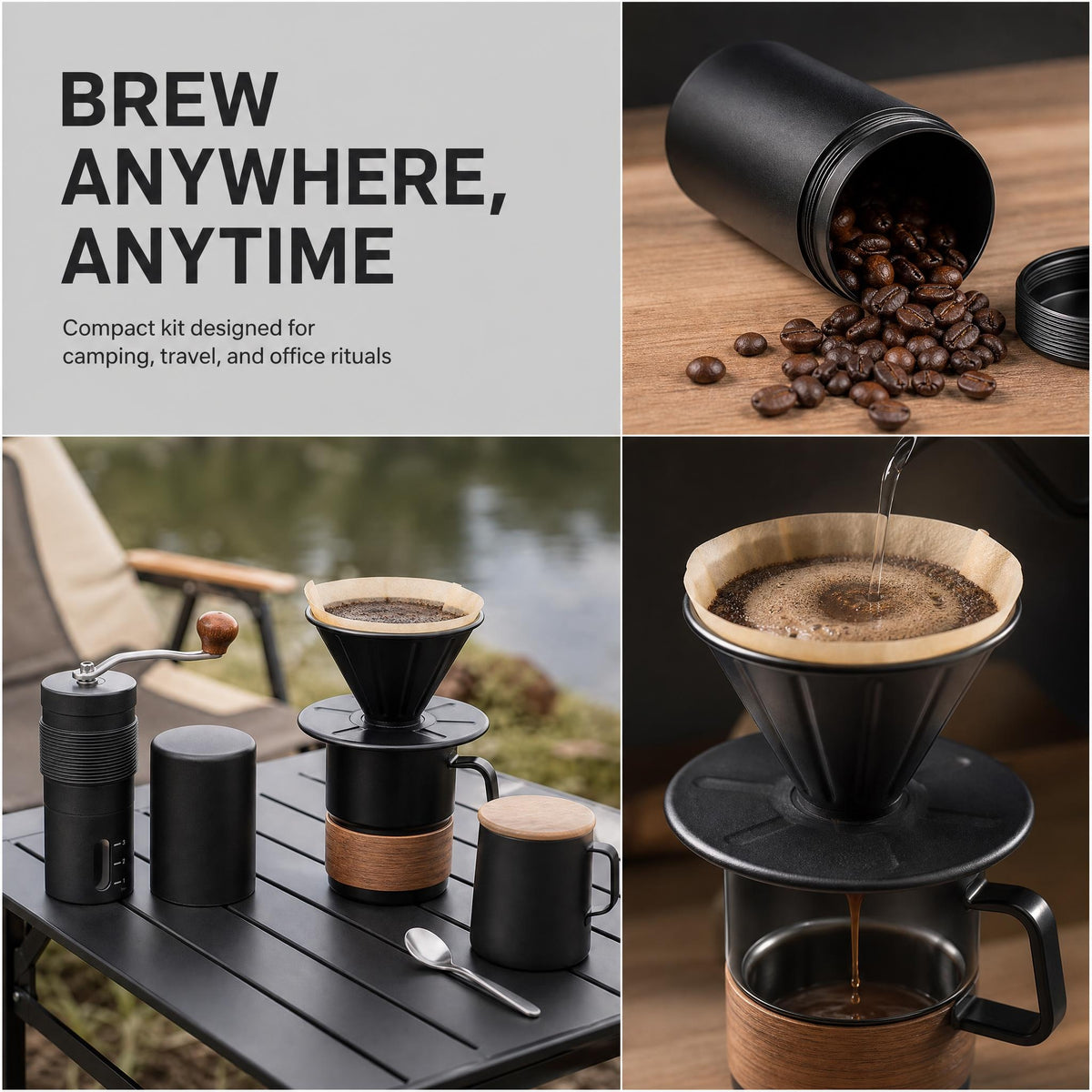 Pour-Over Starter Kit — 6 Brewing Tools + Carrying Case