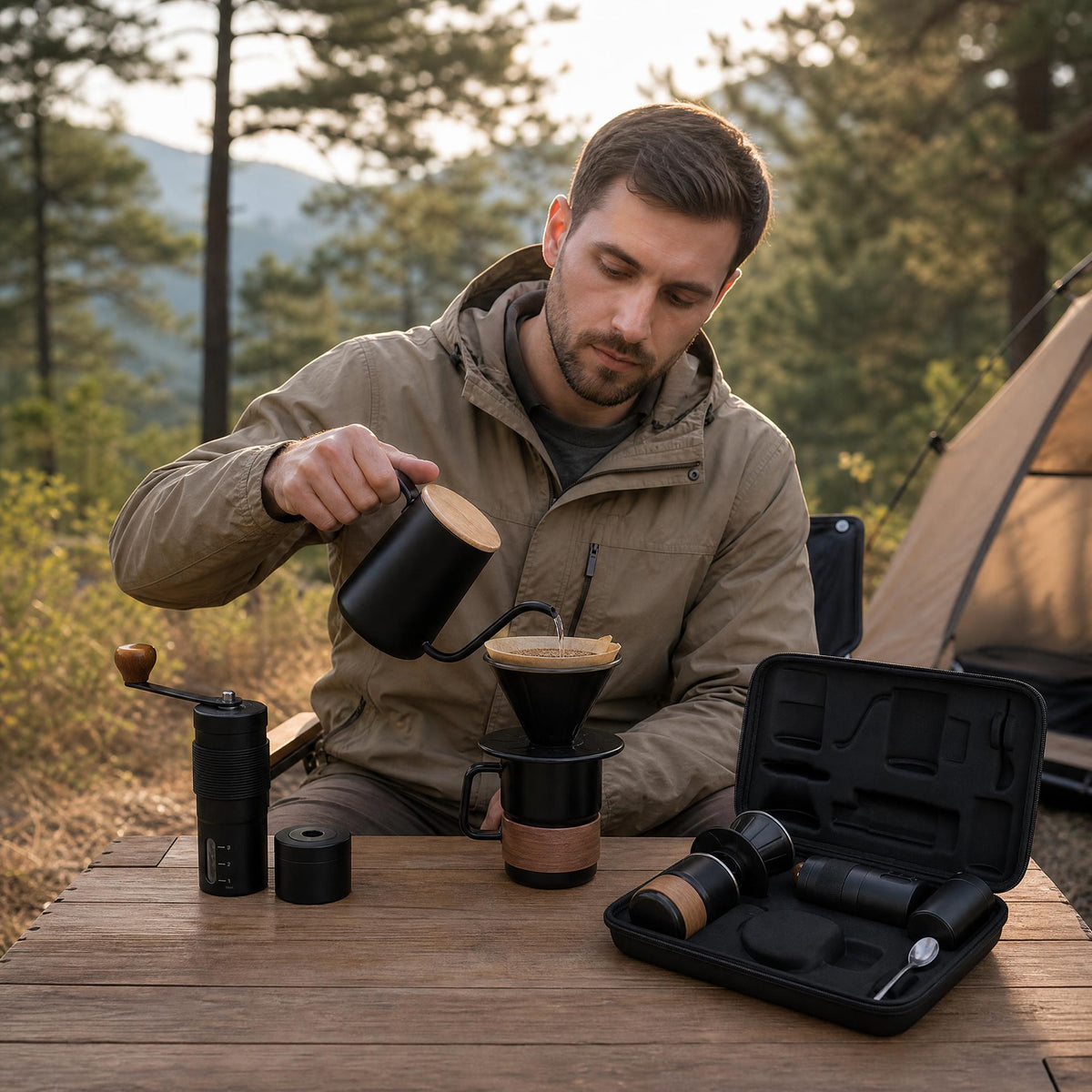 Pour-Over Starter Kit — 6 Brewing Tools + Carrying Case