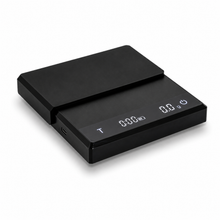 Black Slow Mill coffee scale in the coffee prep set