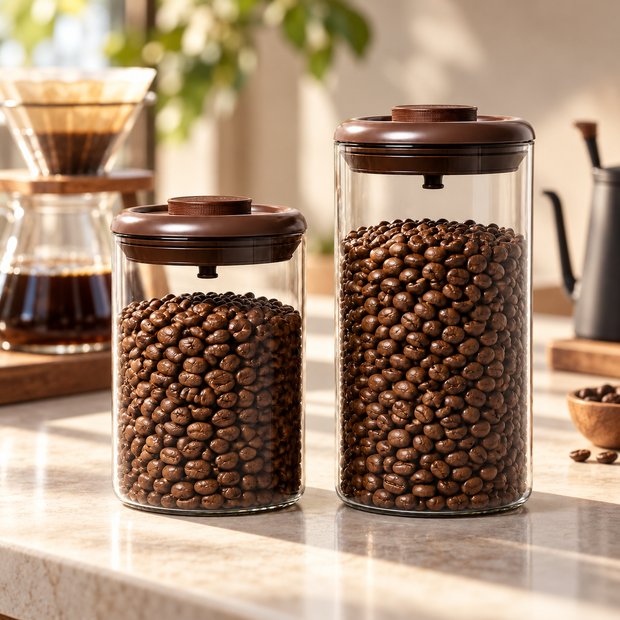 Press-Seal Coffee Bean Canister (600/900 ml)