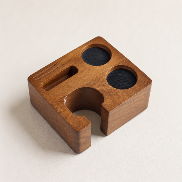 Espresso Tamping Station (58 mm, Solid Wood)