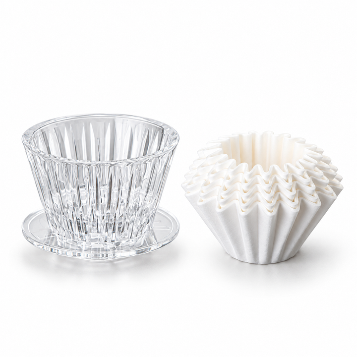 Clear PC Pour-Over Dripper + 50 Paper Filters