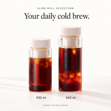 430 ml and 560 ml cold brew bottle size comparison