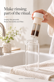 Removing and rinsing the bottle filter