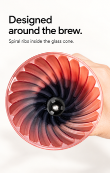 ribs detail — glass immersion coffee brewer