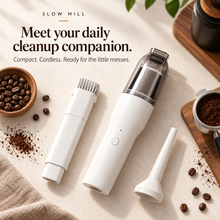 Slow Mill portable cordless vacuum — overview