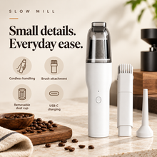 Slow Mill portable cordless vacuum — features