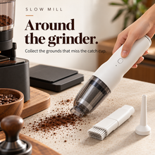 Slow Mill portable cordless vacuum — grinder exterior