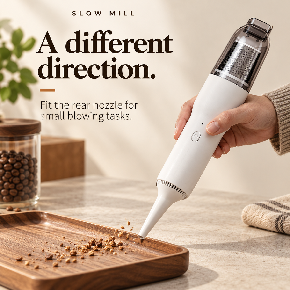 Slow Mill portable cordless vacuum — blower
